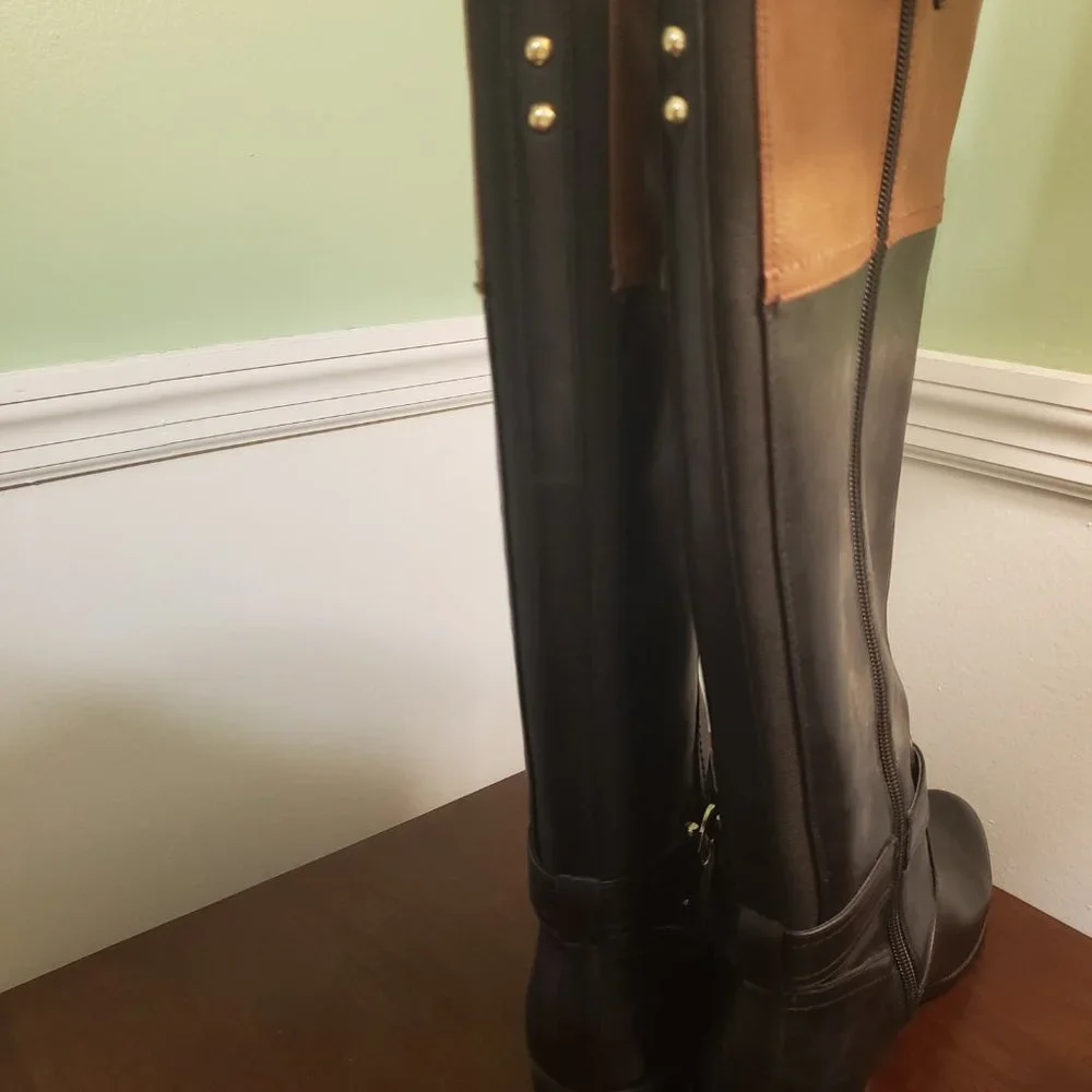 🐎Aubrey Lynn🐎 Tall Riding Boots Size 8 1/2 - Picture 4 of 6